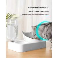 Cuencos Dobles para Perros y Gatos Cuenco de Agua y Comida Inclinable Cuencos Elevados de 15 Grados con Botella de Agua Automática Comedero para Mascotas - details 4