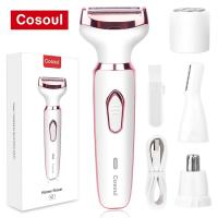 Cosoul 4 en 1 Afeitadora eléctrica Piezas de mujer Depilación de axilas para área privada - details 1