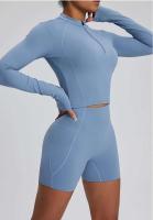 Conjunto deportivo USTADO de 2 UDS Yoga TRE para mujer, sujetador de entrenamiento transpirable Fiess, camiseta corta de manga larga para gimnasio, parte inferior ajustada para acampar - details 64