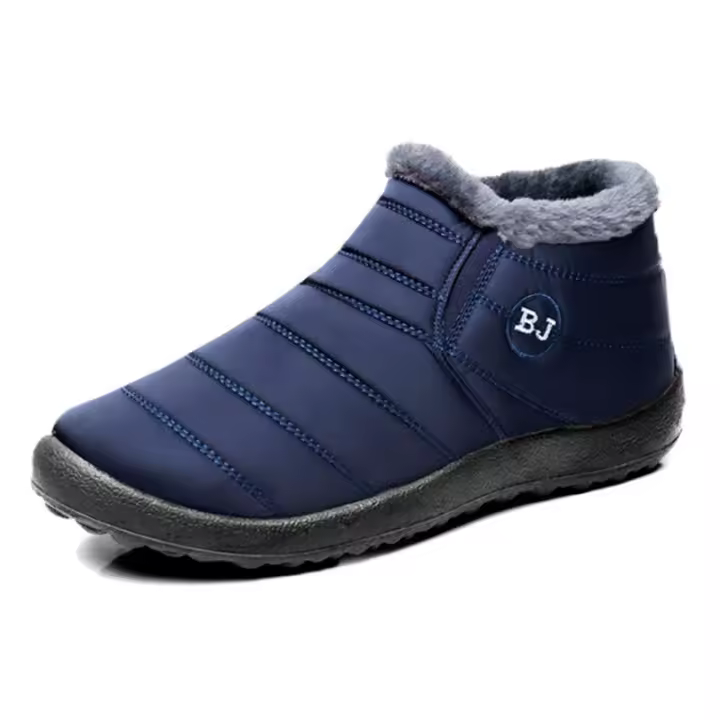 Zapatos cálidos de invierno para mujer, botas de nieve informales al tobillo, zapatos planos cómodos para mujer - 1