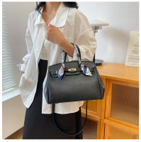 Kelly bolso de seda texturizada bufanda lichi patrón bolso de moda hombro de moda bolso de las mujeres - details 23