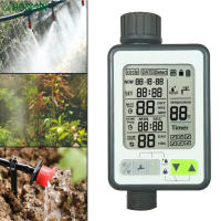 Temporizador de riego de jardín resistente al agua, programa múltiple controlador de riego automático operado por batería Sensor de lluvia pantalla grande - details 5