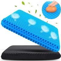 Cojín de gel para asiento de coche y oficina, cojín suave para aliviar la presión, transpirable, doble espesor, para verano - details 2
