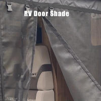 Parasol para puerta de RV Parasol para puerta de coche para acampar en RV mosquitera antimosquitos para RV de 52.36 x 70.87 pulgadas, cubierta para sombra de puerta de RV pantalla de malla para puerta con cremallera 420D PA y Teslin con imán para protecci - details 2