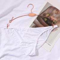 Bragas suaves semi cubiertas para hombre, cintura baja, Unisex, seda de leche, Tanga triangular, Color sólido - details 2