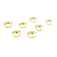 20 piezas 3MM 4MM 6MM 8MM 10MM 12MM 18K Color oro latón cuentas brillantes tapas suministros de joyería de alta calidad accesorios - details 25