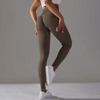 Leggings de yoga sin costuras para mujer, ropa deportiva de entrenamiento, pantalones deportivos de cintura alta - details 79