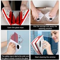 Cepillo magnético de doble cara para lavar ventanas, herramientas de limpieza exteriores para el hogar, limpiaparabrisas - details 1