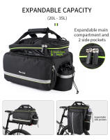 WEST BIKING-bolsa impermeable 3 en 1 para maletero de bicicleta, bolso de gran capacidad para equipaje de viaje, Alforjas para asiento de sillín - details 9