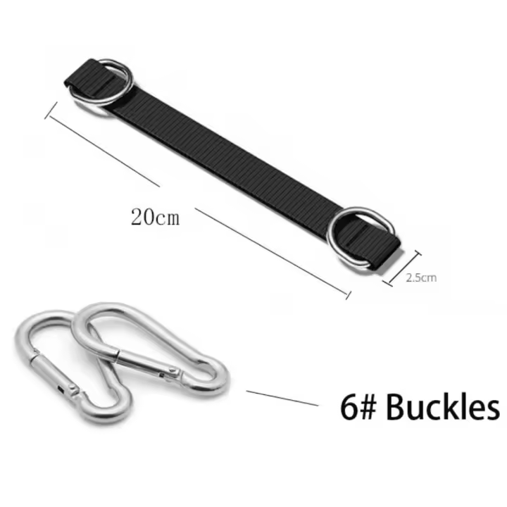 Cinturón de extensión de barra única Dacron, piezas de gimnasio de 100kg, anillo de gancho resistente, Kit colgante de una sola capa, cinturón de conexión colgante - 1