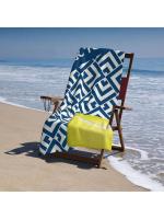 Toalla Veet de playa personalizada con nombre personalizado, con estampado de tenis, microfibra ultrasuave, de secado rápido y sin arena, azul y blanco, 1 ud. - details 0