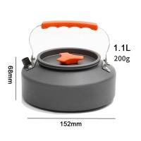 Hervidor de agua portátil de aleación de aluminio para acampar al aire libre cocina de Picnic capacidad de 0,8 L y 1,1 L - details 14