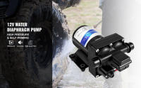 SucceBuy Bomba de agua autocebante de 12 V, bomba rociadora para vehículos recreativos de 3 GPM con interruptor de presión de 45 PSI, bomba de diafragma con filtro desmontable para vehículos recreativos, caravanas, marinos, barcos y césped - details 0