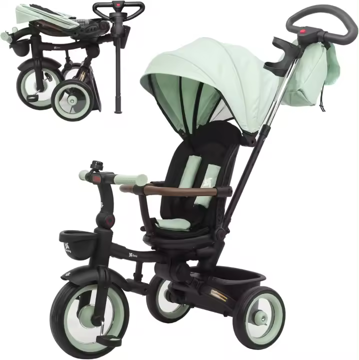 Evolutivo Bebé SAMI Plegable con asiento reclinable y giratorio 360 bicicleta 2 años – carrito bebe, correpasillos juguete, 1-5 años 25kg – Luz, capota extensible y mango parental - 1