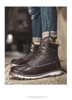 Producto de diseño Botas de estilo británico, cuero de PU de moda con zapatos de felpa, botas de nieve para hombre - details 13