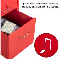 archivos con ruedas para debajo del escritorio de 3 cajones, gabinete de almacenamiento de metal con - details 1