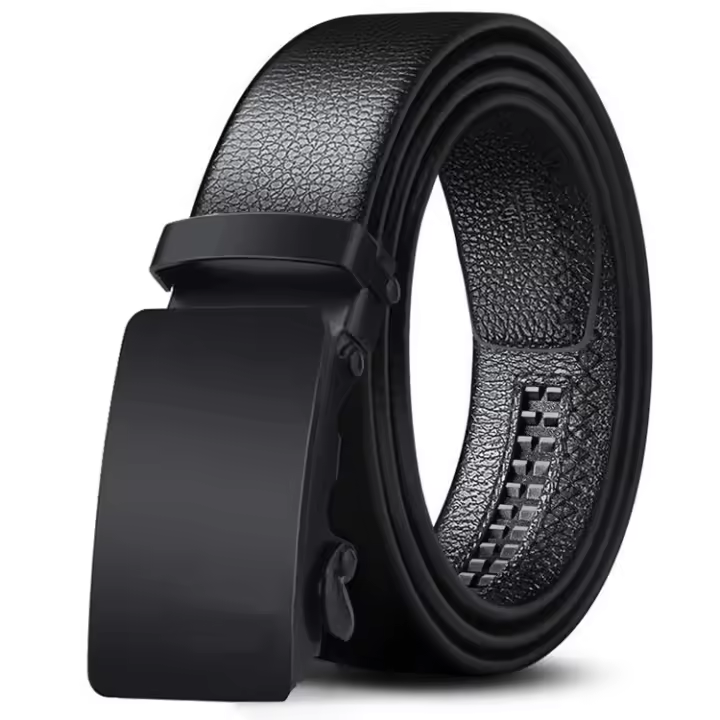 Cinturón de Cuero de Lujo para Hombres Hebilla Automática Diseño de Negocios de Moda - 1