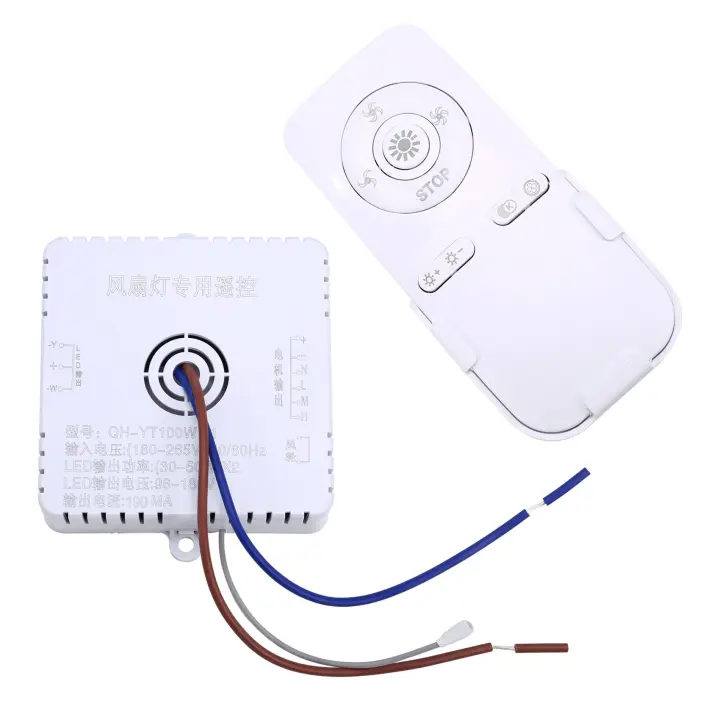 Ventilador de techo con Control remoto para dormitorio, controlador de recepción, accesorios de luz, 30-50W X 2, 100W - 1