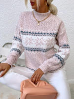 Suéter cálido de punto para mujer, jersey de cuello medio alto, copo de nieve, otoño e invierno, 2023 - details 7