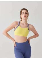 Conjunto de yoga con contraste de color para mujer, sujetador que absorbe los golpes de alto impacto con almohadillas fijas y mallas que levantan la cadera, ropa deportiva Fierss, gimnasio - details 14