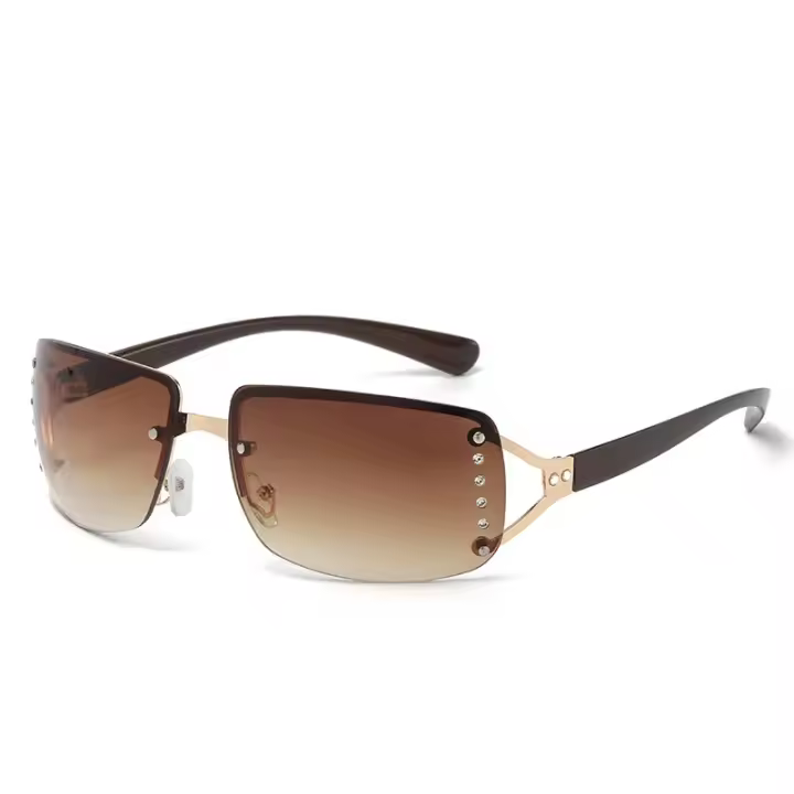 Gafas de Sol de Lujo Y2K Diseño Retro para Mujer Ideal para Acampar, Ciclismo, Pesca Sin Marco - 1