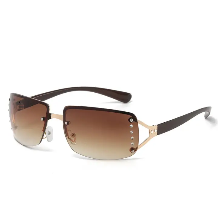 Gafas de Sol de Lujo Y2K Diseño Retro para Mujer Ideal para Acampar, Ciclismo, Pesca Sin Marco - 1