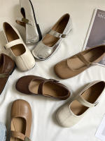 Zapatos Mary Jane planos de fondo francés, con punta redonda, boca poco profunda, estilo retro, para mujer. - details 42