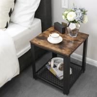 Mesa de Centro Industrial Diseñada Ideal para Televisión, Salón, Gran Estante, Patas Ajustables, Protege el Suelo, Estructura de Metal, Estable, Fácil de Montar - details 18