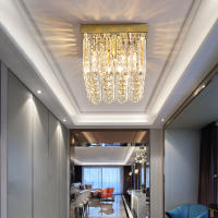 Phube moderno restaurante K9 bombilla LED de cristal lámpara de techo decoración del hogar comedor lámpara de techo de acero inoxidable - details 1
