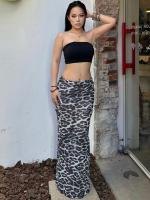 falda elegante con estampado de leopardo para mujer, faldas Maxi, ropa Y2K para oficina, Club, fiesta, ropa de calle informal, venta al por mayor, 2025 - details 49