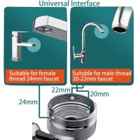 Grifo de Fregadero de Cocina con Extensión Robótica de 1080° Material de Cobre Filtro de Salpicaduras Boquilla Bubbler para Mejoras del Hogar Herramientas de Shower Sets - details 3