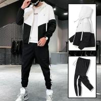 2025 Ropa deportiva para hombre, chaqueta y pantalones con capucha para correr informal, chándal para correr de Hip Hop de 2 piezas - details 5
