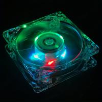 Ventilador de Refresco LED Xuanfengxia para Hombre de 8 cm para Escritorio y Servidor - Silencioso, Cambio de Color, Disipación de Calor, 12V, Diseño Transparente con Efectos de Iluminación Vibrantes, Ventilador de Enfriamiento para Escritorio |   carcasa - details 3