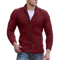 Cardigan de Punto Jacquard para Hombres Abrigo de Cuello con Capas de Otoño e Invierno - details 6