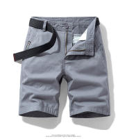 Shorts De Verano Para Hombre 100% Algodón Sólido Calidad Superior Ropa Social Casual Bermudas Sueltas De Lujo En Caqui Joggers De Perna Larga Cierre De Cremallera - details 8
