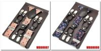 Cabestrillo de dos tonos de cuero marrón para hombre, estilo occidental, cinturón, longitud ajustable, 3,5x120cm - details 15