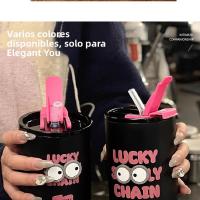 Italia 2025 Novedades Taza de café de doble pared de acero inoxidable 600ml |   Diseño Antigolpes con Ojos Adhesivos + Patrón Lucky |   Incluye Pajita Metálica/Silicona - Regalo Original para Madres, Novias en Cumpleaños/Navidad【Edición Coleccionista】 - details 6