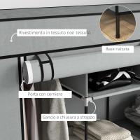 Armario de Tela Portátil para Dormitorio 10 Compartimentos, 2 Varillas Colgantes, 4 Cajones de Tela - details 3