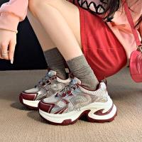 5 nuevos zapatos versátiles Super Fire Red Dad, zapatillas pequeñas transpirables de suela gruesa aumentadas para mujer - details 6