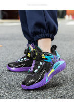 Nuevos zapatos ligeros de baloncesto para niños, zapatos deportivos con hebilla giratoria para niños, zapatillas deportivas transpirables para correr, zapatos de tenis para niños al aire libre - details 9