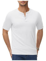 MAGCOMSEN-camisetas Henley para hombre, Camisa cómoda con cuello Henry, de manga corta, informal, de verano - details 8