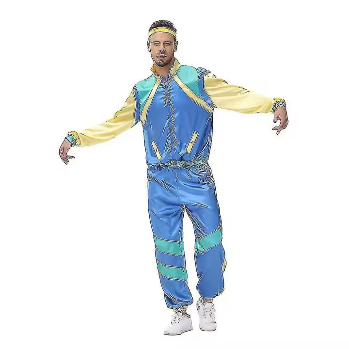 Conjunto Retro de Traje de Rastre de los 80-90 Estilo Hip Hop para Hombres y Mujeres - 1