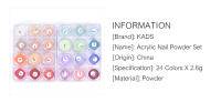 KADS-Juego de polvo acrílico de 24 colores, polímero profesional para extensión de uñas de larga duración - details 1