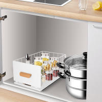 Cajón telescópico extensible, organizador de armarios, 40x24x18 cm, No requiere perforación ni clavado, para armarios de cocina - details 2