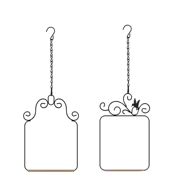 Columpios y perchas para pájaros, marco de columpio para pájaros salvajes, percha para pájaros al aire libre con pasador de madera y 2 cadenas colgantes, paquete de 2 - 1