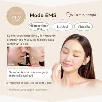 ANLAN Radiofrecuencia facial, Dispositivo de belleza RF multipolar, Lifting facial EMS, Reafirmación de la piel, Antiarrugas y antiedad, Masajeador de luz de 3 colores para el cuidado de la piel, Oro de 24 quilates - details 4