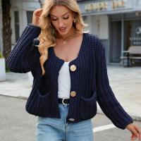 Chaqueta de Punto para Mujer Vintage Coreana Cuello en V, Moda Tendencia 2024, Attractiva - details 11