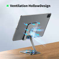 Soporte de tableta de aluminio para iPad Pro 11, 10th, 10,2, 7th, 8th, 9th Gen, Xiaomi Pad, Samsung Tab, soporte de tableta ultrafino plegable - details 2