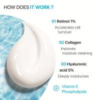Crema hidratante facial con retinol - Crema hidratante antienvejecimiento de día y noche - details 3