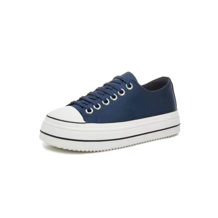 Zapatillas Blancas de Piel de Cerdo Wulacao Suela Gruesa Estilo Deportivo Casual Moda para Mujeres - 1